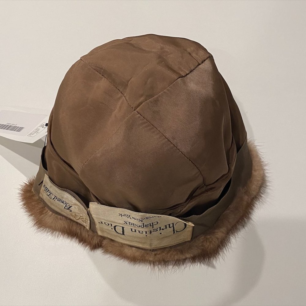 Christian Dior brown Fur Hat - Picture 3 of 3